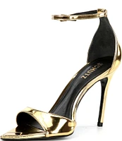 Schutz Pamela Patent Leather Ankle Strap Dress Sandals