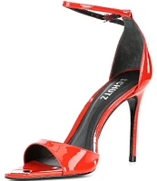 Schutz Pamela Patent Leather Ankle Strap Dress Sandals