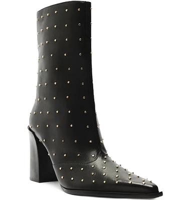 Schutz Raffaela Studded Leather Booties