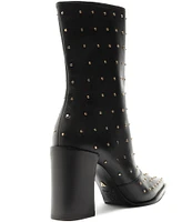 Schutz Raffaela Studded Leather Booties