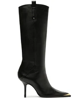 Schutz Raffaela Up Leather Cap Toe Boots