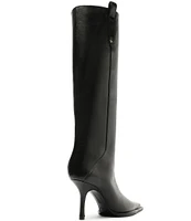 Schutz Raffaela Up Leather Cap Toe Boots