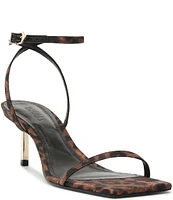 Schutz Sam Mid Cheetah Print Dress Sandals