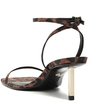 Schutz Sam Mid Cheetah Print Dress Sandals