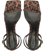 Schutz Sam Mid Cheetah Print Dress Sandals