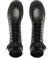 Schutz Sarah Leather Lugged Platform Combat Booties