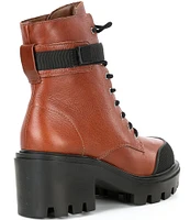 Schutz Sarah Leather Platform Combat Boots