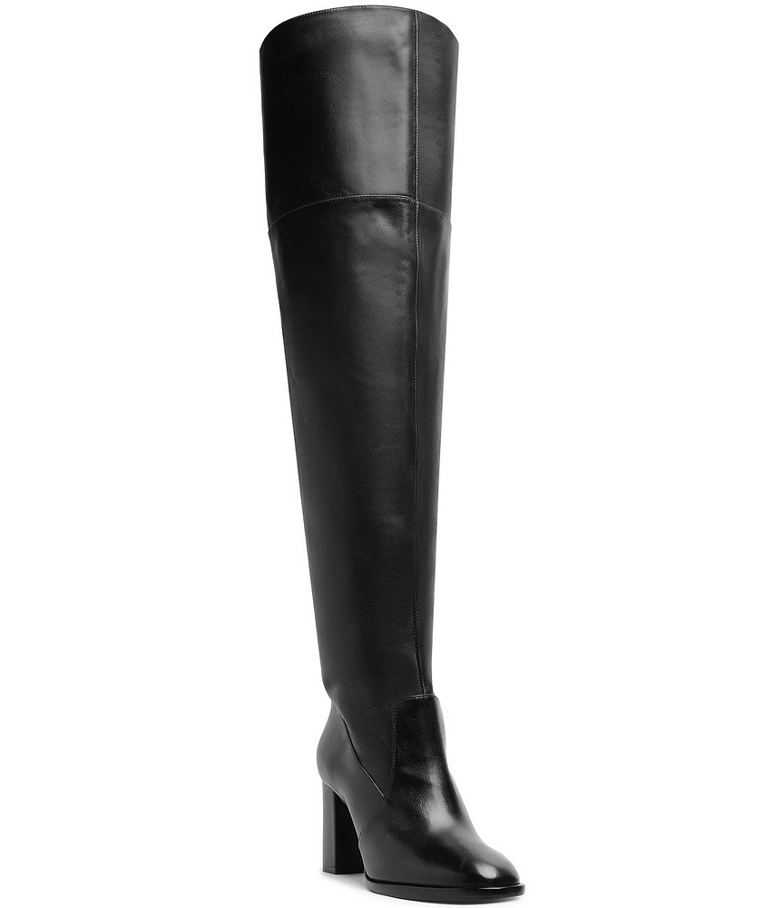 Schutz Terrance Block Leather Over The Knee Boots