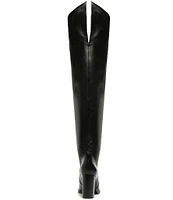 Schutz Terrance Block Leather Over The Knee Boots