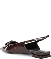 Schutz Violetta Sculpt Patent Leather Slingback Flats