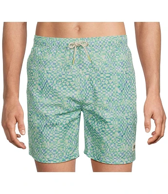 Scotch & Soda Allover Print 6#double; Inseam Swim Trunks