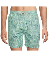 Scotch & Soda Allover Print 6#double; Inseam Swim Trunks