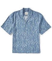 Scotch & Soda Allover Print Short Sleeve Woven Camp Shirt