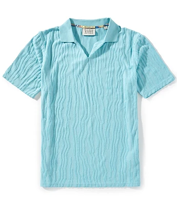Scotch & Soda Jacquard Short Sleeve Woven Camp Shirt