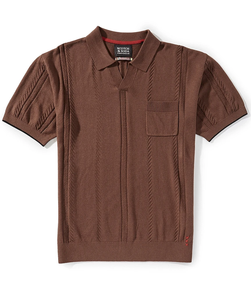 Scotch & Soda Knitted Short Sleeve Polo Shirt
