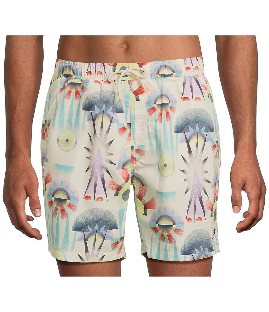 Scotch & Soda Printed 6#double; Inseam Swim Trunks
