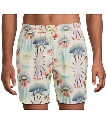 Scotch & Soda Printed 6#double; Inseam Swim Trunks