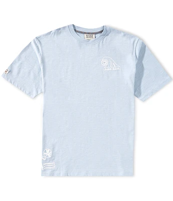 Scotch & Soda Slub Embroidered Short Sleeve T-Shirt