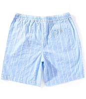 Scotch & Soda Stripe Embroidered 8#double; Inseam Shorts