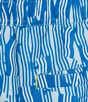 Scotch & Soda Stripe Print 6#double; Inseam Swim Trunks