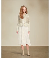 Scully Embroidered and Fringe Detailed Western Denim Jean Statement Jacket