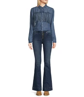 Scully Fringe Button Front Chambray Shirt