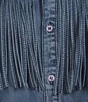 Scully Fringe Button Front Chambray Shirt
