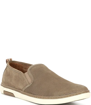 Section X Men's Roland Nubuck Leather Slip-On Sneakers