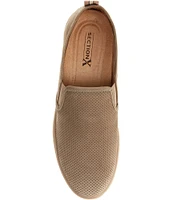 Section X Men's Roland Nubuck Leather Slip-On Sneakers