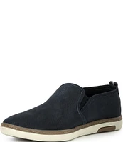 Section X Men's Roland Nubuck Leather Slip-On Sneakers