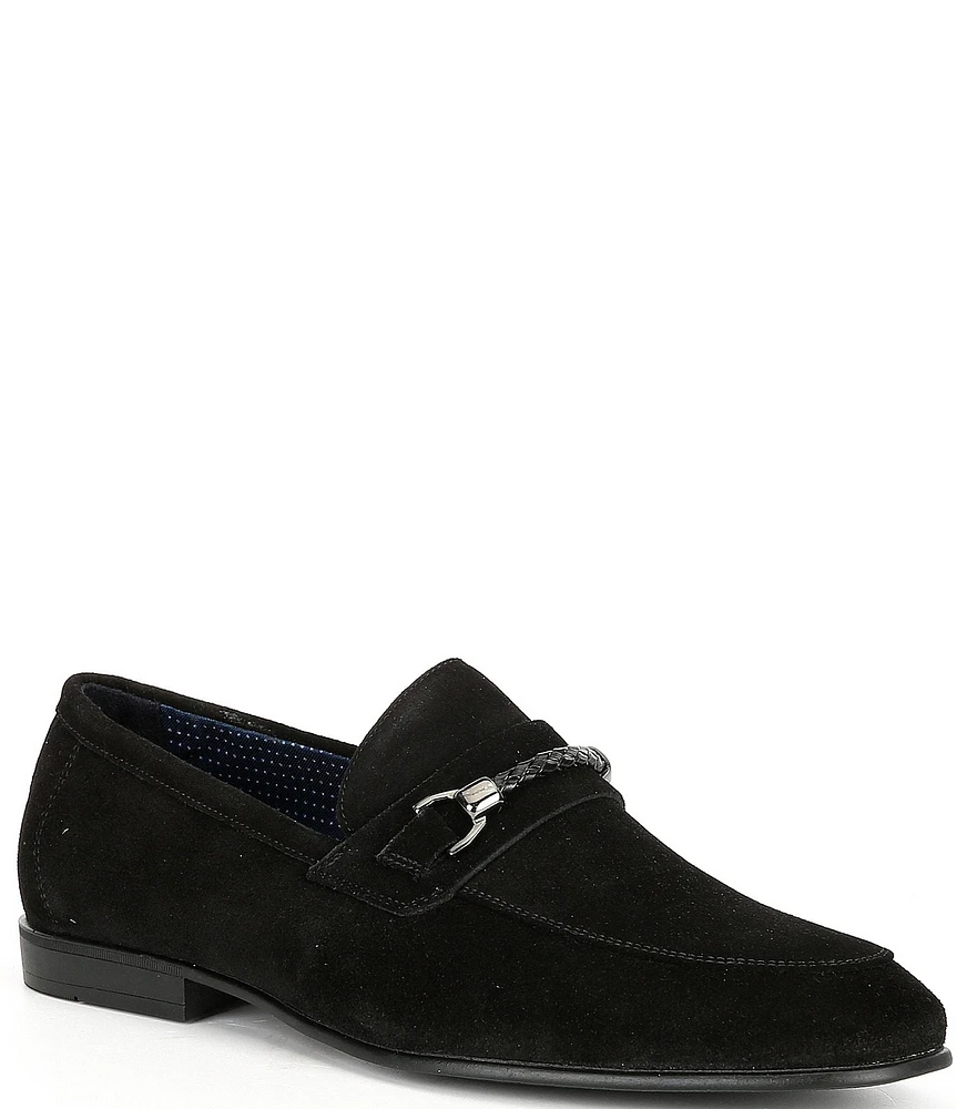 Section X Men's Saint Braid Bit Venetian Suede Dress Shoes