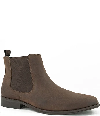 Section X Men's Steven Zip Oiled Leather Chelsea Boots