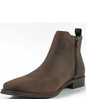 Section X Men's Steven Zip Oiled Leather Chelsea Boots