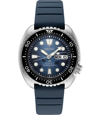 Seiko Men's Prospex Special Edition Manta Ray Automatic Diver Blue Silicone Strap Watch