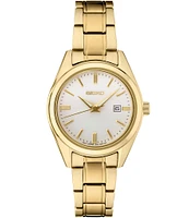 Seiko Women's Essential Quartz Analog Silver Dial Gold Stainless Steel Bracelet Watch