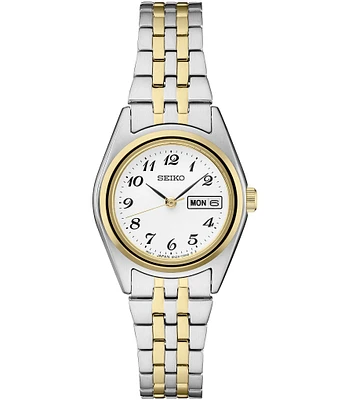 Seiko Women's Essential Quartz Analog Two Tone Stainless Steel Bracelet Watch