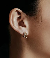 SHASHI Gemini Two Tone Hoop Earrings