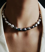 SHASHI La Fumee Freshwater Pearl Collar Necklace