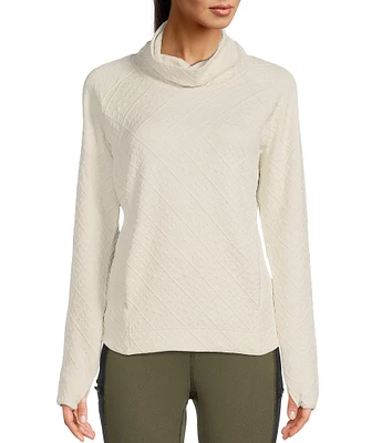 Sherpa Adventure Gear Cowl Neck Nyano Textured Raglan Sleeve Pullover