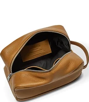 SHINOLA Zip Natural Grain Leather Travel Kit
