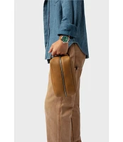 SHINOLA Zip Natural Grain Leather Travel Kit
