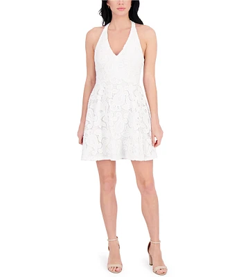 SIENA Lace V Neck Sleeveless A-Line Mini Dress
