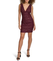 SIENA Soutache V-Neck Sleeveless Mini Dress