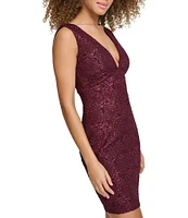 SIENA Soutache V-Neck Sleeveless Mini Dress