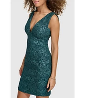 SIENA Soutache V-Neck Sleeveless Mini Dress