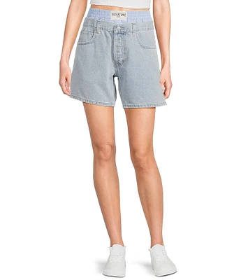Signature 8 Boxer Peekaboo Denim Shorts