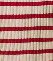 Signature 8 Crew Neck Sleeveless Stripe Rib Tank Top