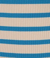 Signature 8 Crew Neck Sleeveless Stripe Knit Mini Dress