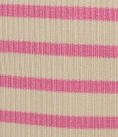 Signature 8 Crew Neck Sleeveless Stripe Knit Mini Dress