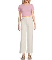Signature 8 Rib Jersey Short Sleeve Baby Tee Crop Top